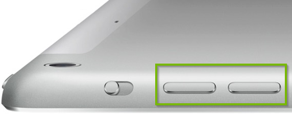 Volume buttons on side of iPod