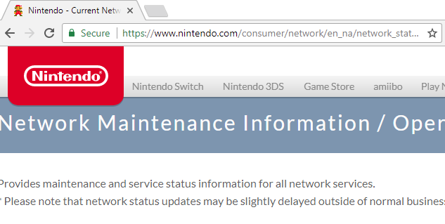 Nintendo website