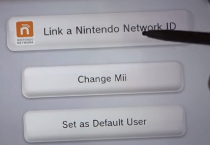 Link a nintendo network ID button