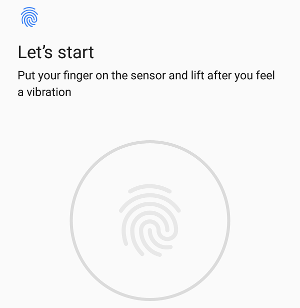 Let's start fingerprint scan prompt.