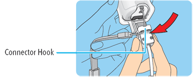 Diagram showing how to connect the nunchuk