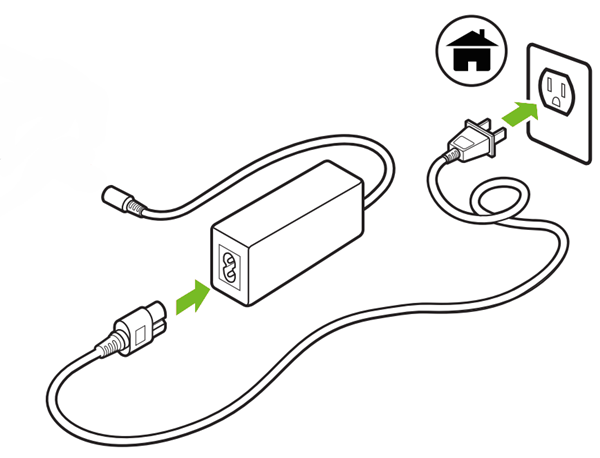 Plugging in the power supply