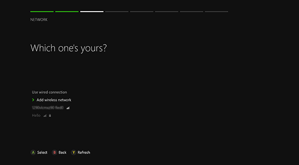 Add wireless network screen