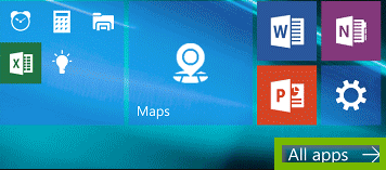 screenshot of windows phone with all apps highlighted