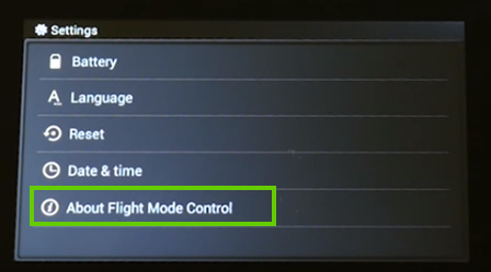 About flight mode button