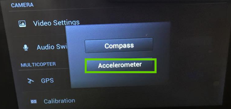 Selecting accelerometer