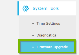 System Tools with Firmware Upgrade highlighted