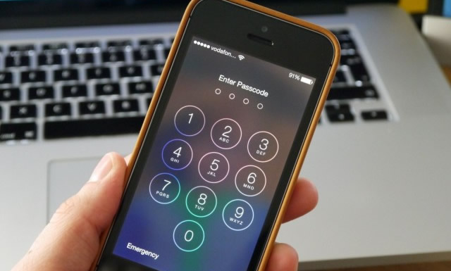 iPhone displaying enter passcode screen.