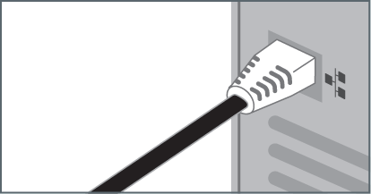 Ethernet cable plugged into device