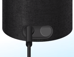 Amazon Echo showing the power adapter cable