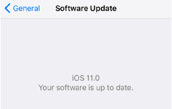 Software Update with no update available.