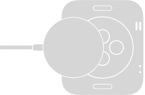 Apple Watch Magnetic charger on the back of appble watch