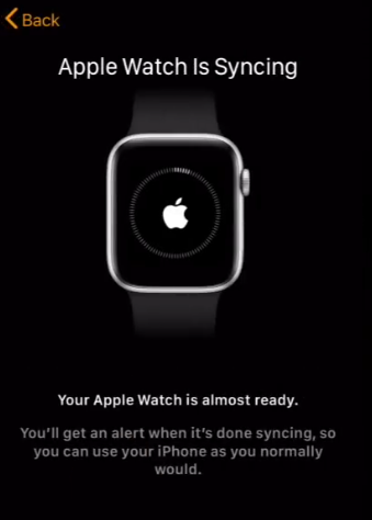 Syncing apple watch