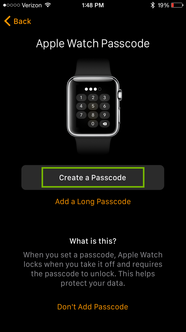 Create a passcode