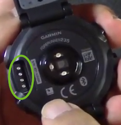 Charging pins on the forerunner