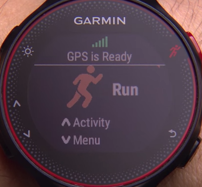 Garmin forerunner stating that gps is ready