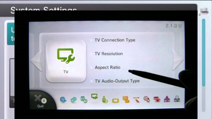 Wii u tv display settings