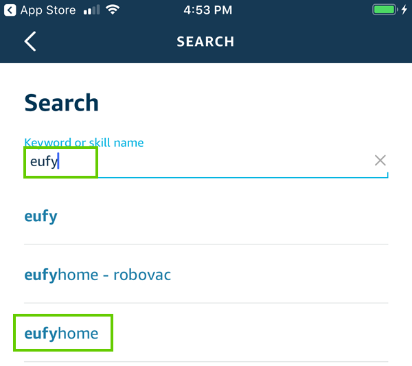 Selecting eufyhome