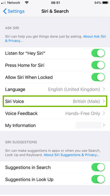 Choosing Siri's voice