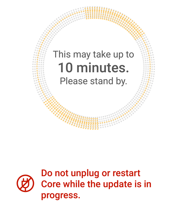 Setup and Update in progress.