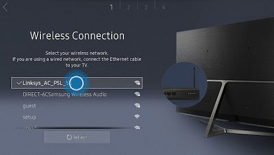 Samsung tv network name selection