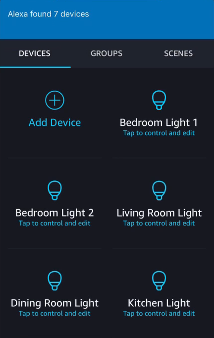 New devices added to Alexa app.