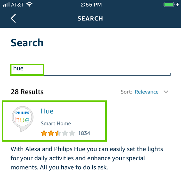 Hue skill search