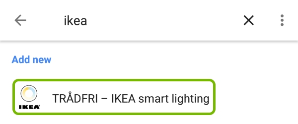 TRADFRI - IKEA smart lighting highlighted in list of devices that work with Google Assistant.