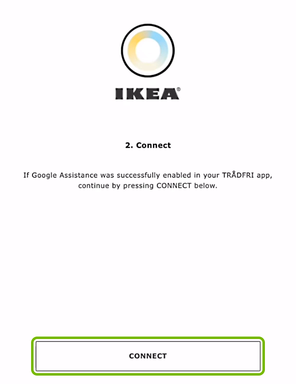 Connect option highlighted to integrate Google Assistant.