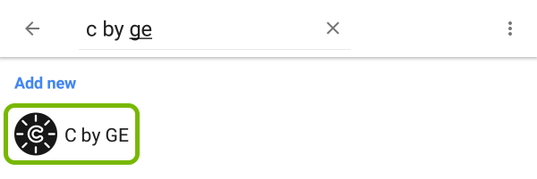 C by GE highlighted in list of devices that work with Google Assistant.