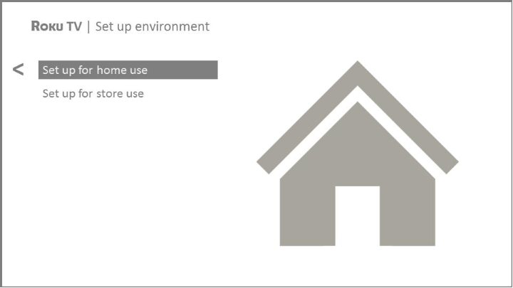 Environment selection screen in Guided Setup