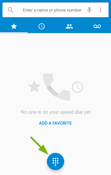 Dialpad pointed out in Android Phone app.