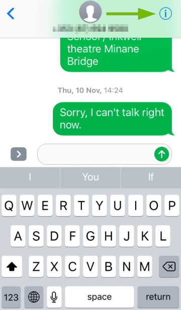 Info pointed out in text message on iOS.