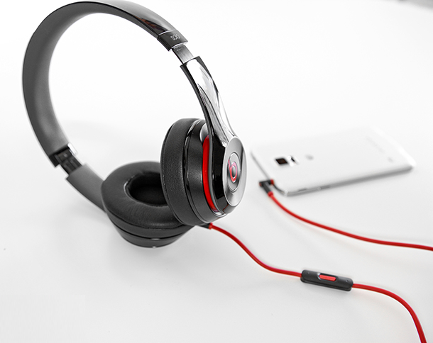 headphones plugged into phone