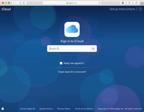 iCloud Sign-in.