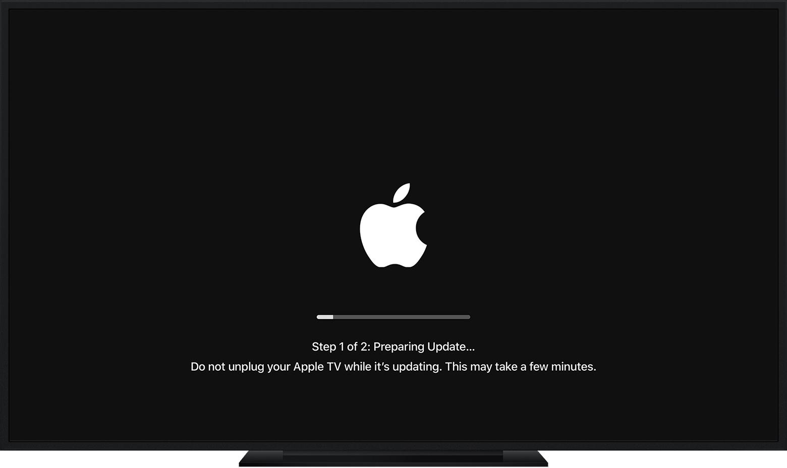 Apple TV performing an update.
