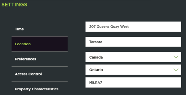Typing in your new address