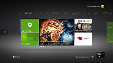 Xbox kinect sensor window