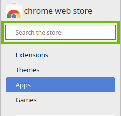 Web store with search bar highlighted.