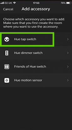 Adding hue switch