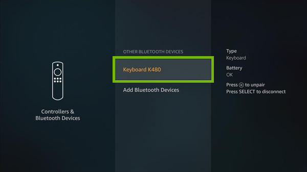 Bluetooth device highlighted for unpairing.