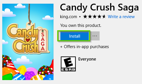 Windows Store install icon