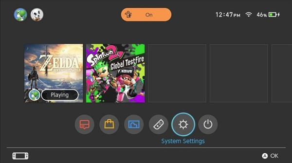 Switch system settings