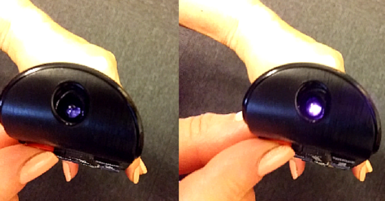 Remote IR LED flashing in camera view.