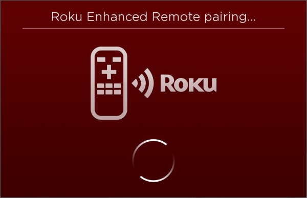 Enhanced Roku Remote pairing screen.