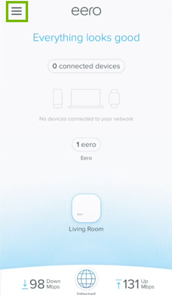Eero menu
