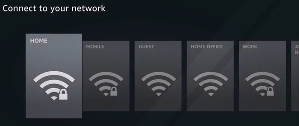 Network selection example.