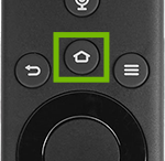 Remote with home button highlighted.