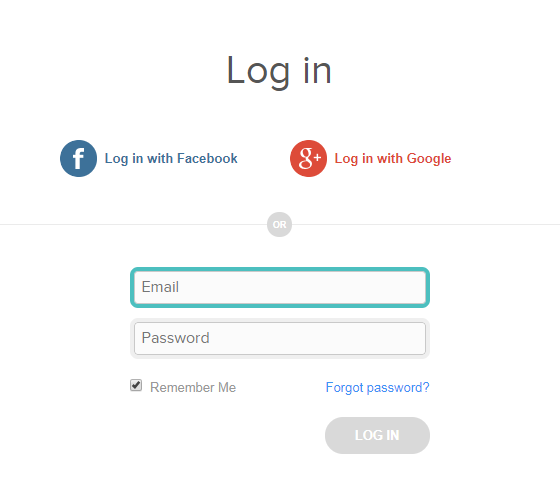 Fitbit website login. Screenshot