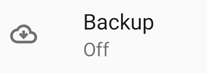 Backup setting